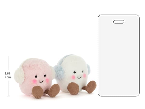 Jellycat Amuseables Toastie Pink and White Marshmallows Pehmolelu