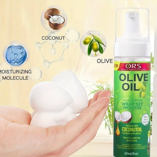 207ML Styling Mousse Olivenolie ORS Shaping Spray Hår Fluffy Tør Gelfoam Mousse 1 stk