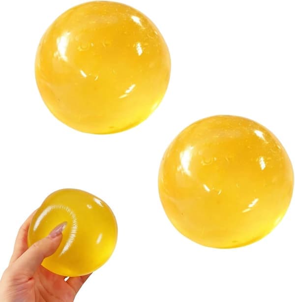 2-pack kokosolja Squishy - Stressboll med kokosolja gul Yellow