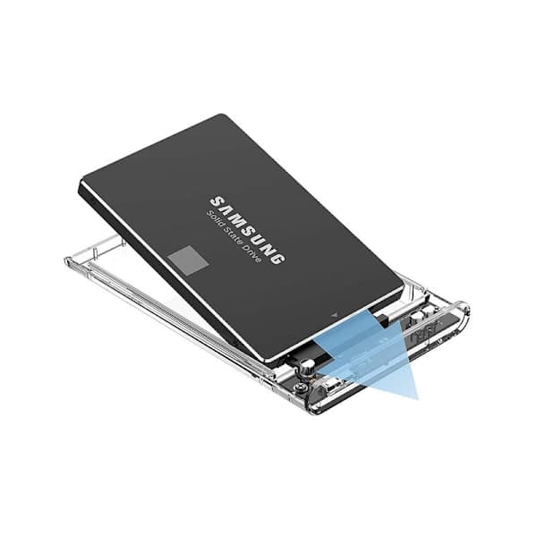 Kiintolevykotelo HDD 2.5\" SATA, läpinäkyvä
