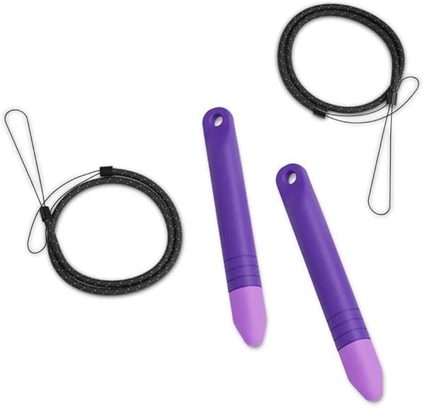 Amazon Børnevenlig Tablet Pen med Snor, 2-delt Sæt purple