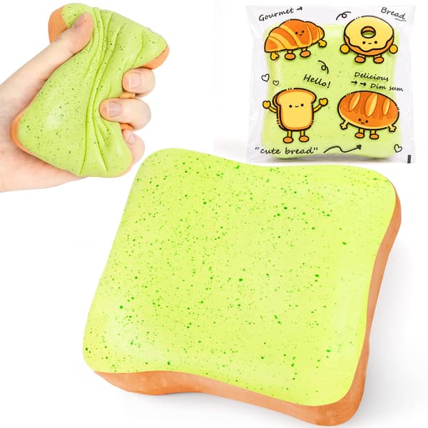 2-pack brödsmör Squishy Långsamt stigande klämleksaker, Fidget Squishies Leksaker Bread Stick-2p-yellow