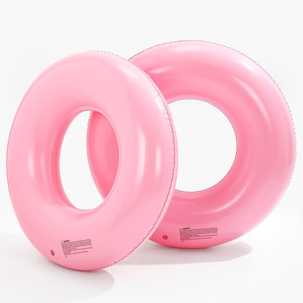 Stora uppblåsbara poolflottar 35 tums poolflottar – poolringar simringar uppblåsbara poolringar flottar för vuxna, poolflottar för tema Pink