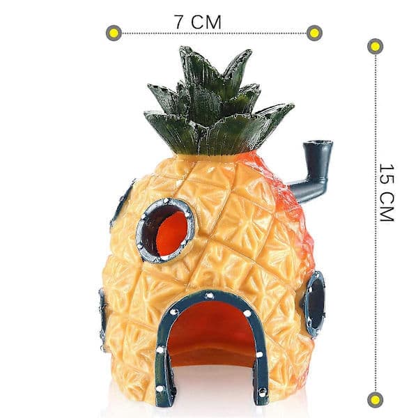 Spongebob Akvarium Dekor Betta Lite Akvarium Ornament, Sett med 3