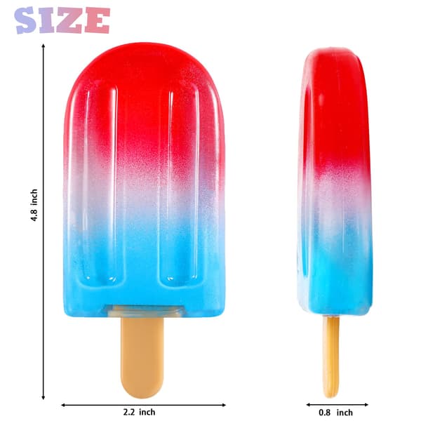Popsicle Squishy Sukker Is Squishies Klemmelegetøj Red White Blue