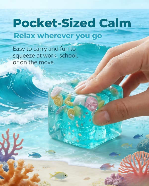 Sensoriska Squishies Ice Squeeze Ball, Långsamt Stigande Stresslindrande Kub för Vuxna, Töjbara Handfidgetleksaker för Stresslindring (Grön)