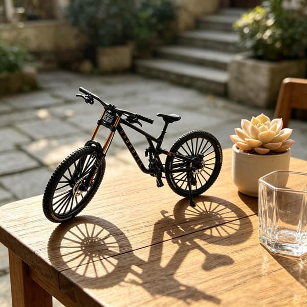 Finger Mountain MTB Cykelmodel til Voksne 1:8 Skala, Sort Black