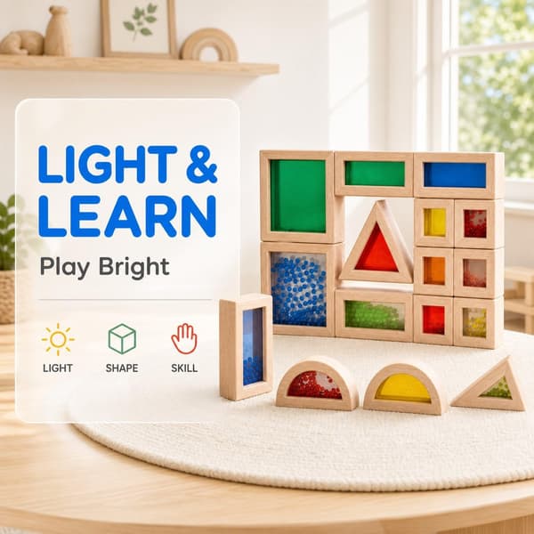 Stableleker i tre 15-piece Acrylic Sensory Blocks