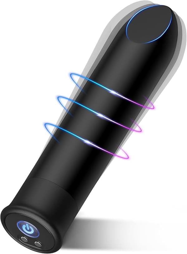 Kuglevibrator med vinklet spids til præcis klitorisstimulation, diskret genopladelig læbestiftvibrator med 10 vibrationsmønstre, vandtæt