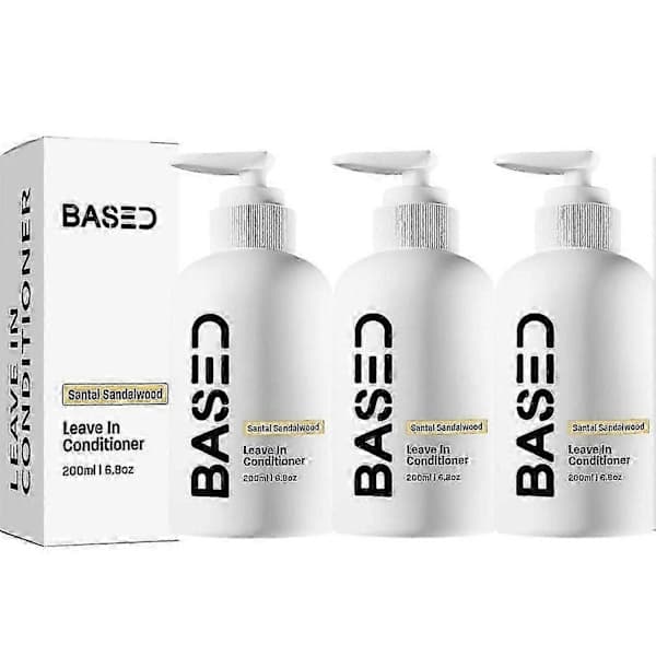 Basert Bodyworks Leave-In Balsam - Återfuktande och stärkande formula för friskt hår (3 st)