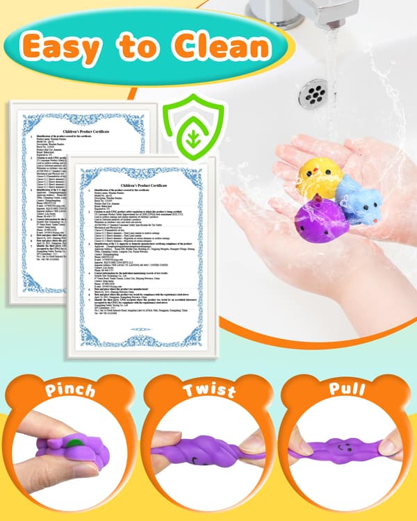 30-pack Kawaii Squishy Leksaker, Fidget Partyfavörer för barn 3-5, 4-8, 8-12 30 Pcs