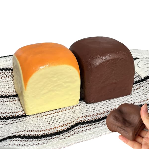 Smør sakte stigende squishy, squishy leketøy, dumpling stressballer, fidget leketøy Hawaiian Rolls (2 Pack)