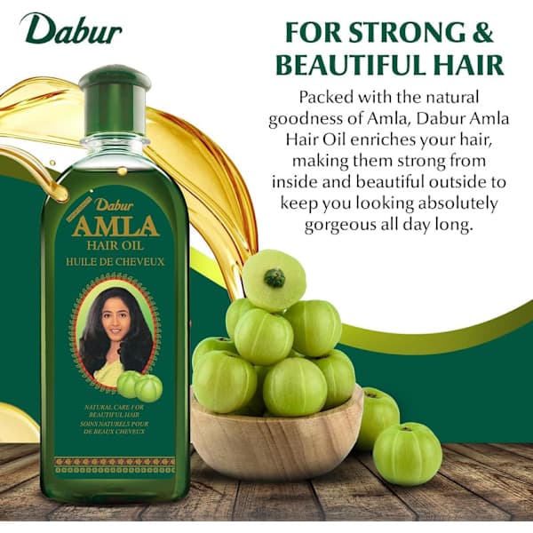 Dabur Amla Hårolja 100ml - Naturligt hårstärkande, vårdande, glansfrämjande