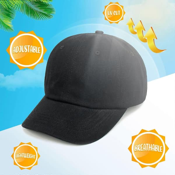 Baseballcaps for barn, justerbar solhatt med flat brem for gutter og jenter