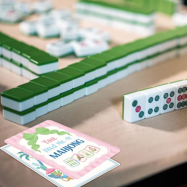 4 stk Mahjong Shuffler Tile Mixing Card, Pastell, Lineær, Sommer Pastel / Linear / Summer