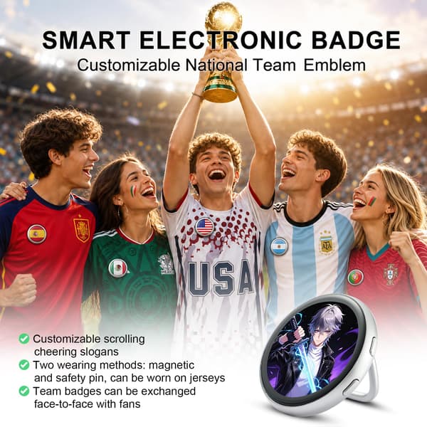 WSTER Bluetooth Digital Display-märke med appkontroll, silver Silver