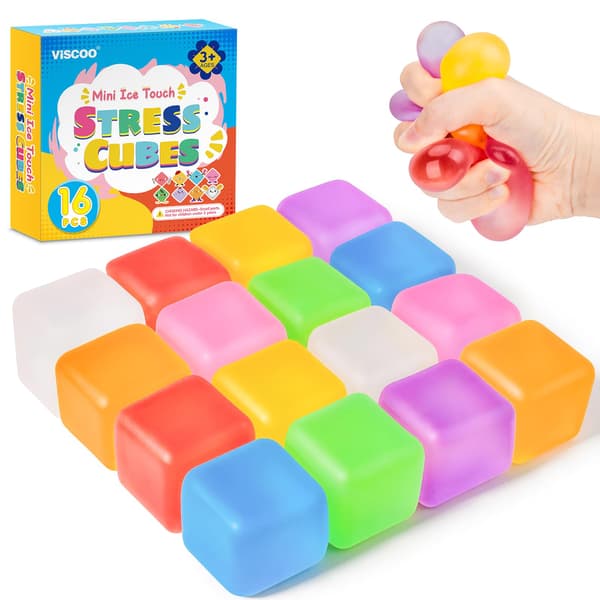 VISCOO 8-pack bläckfisk-stressbollar för barn, långsamt stigande squishy-leksaker 8p-octopus 8 Colors