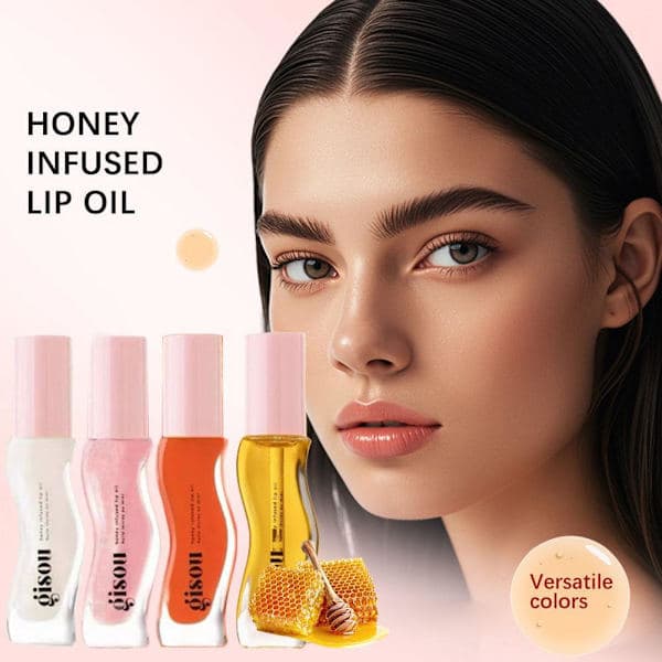 Gisou Honungsinfunderad Hydrating Lip Oil, Närande Läppfuktighetskräm 3 st 3 1pcs