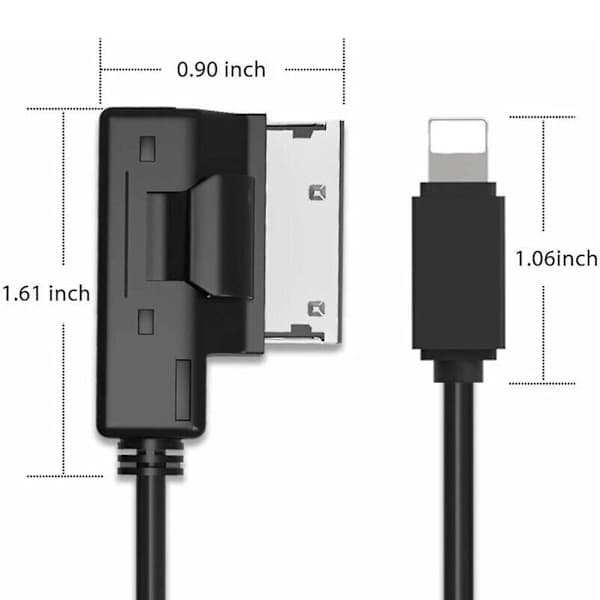 Ami Mdi Musikk + Lading Aux Adapterkabel For Iphone Til Bil