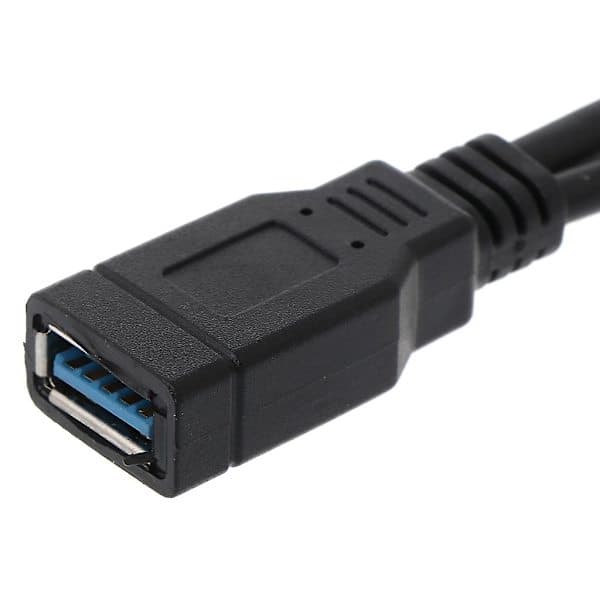 USB 2.0 A han til USB hun 2 dobbelt strømforsyning USB hun splitter