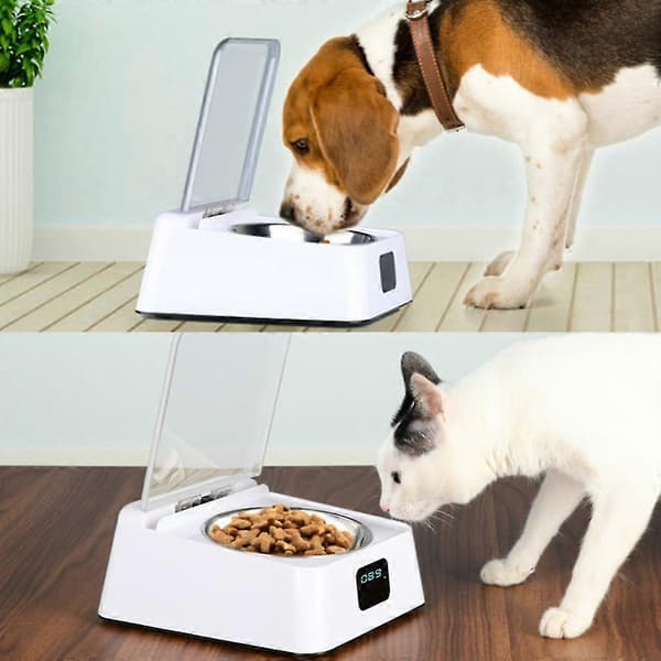 Kattemadsskåle med automatisk åbent låg, infrarød sensor til forebyggelse af insekter