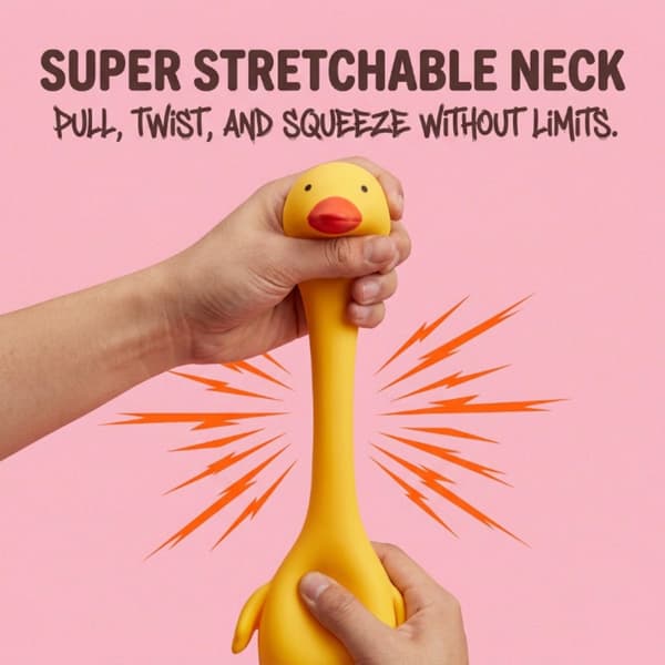 Jumbo Squishy Squeeze, Ultra Langsom, Stor Form til Stresslindring, Angst Duck