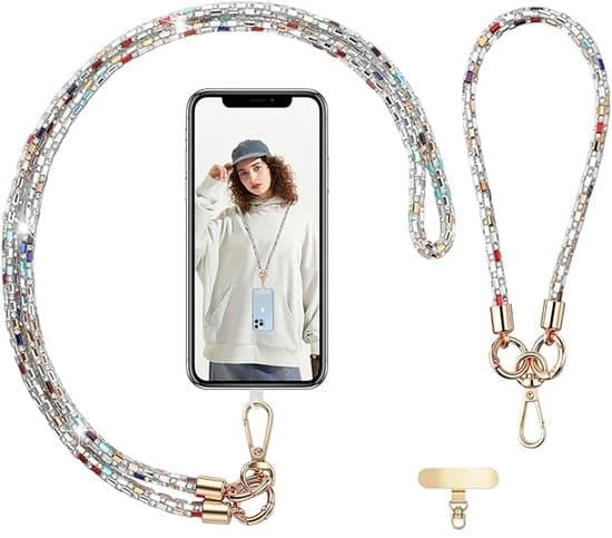 Säkerhetsrem för smartphone - Premium telefonrem - Telefonrem - Lång - Kort - Universal - Stöldskydd - Handled