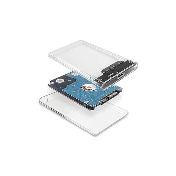 Harddisk kabinet HDD 2.5\" SATA, gennemsigtig