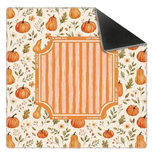 Orange efterår ahornblad græskar efterår Mahjong måtte 31,5\" x 31,5\" Orange Ginkgo Leaf