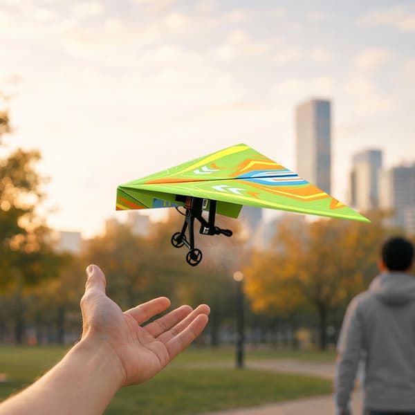 Fjernstyret papirflysæt, med gyro-stabilisator, dobbelte propeller, DIY elektrisk RC-flysæt, pædagogisk RC-svævefly-samlelegetøj til børn B