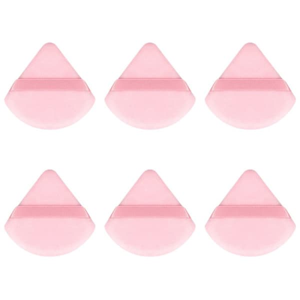 TECHNIQUE PRO PUDDERPUFFBØRSTE - ROSA TREKANT - 6 STK