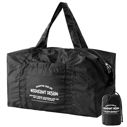 Veki Lille Duffle Bag til Rejser, Letvægts Håndbagage, Sort, M Black M