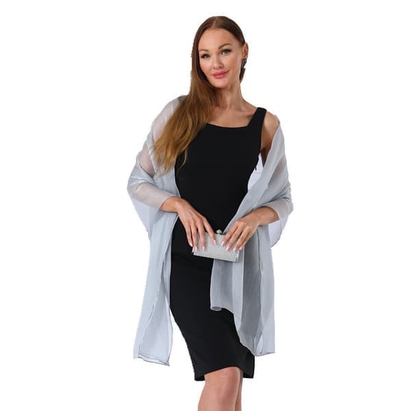 Chiffon Elegant Sjal til Kjole i Forskellige Farver, Grå grey