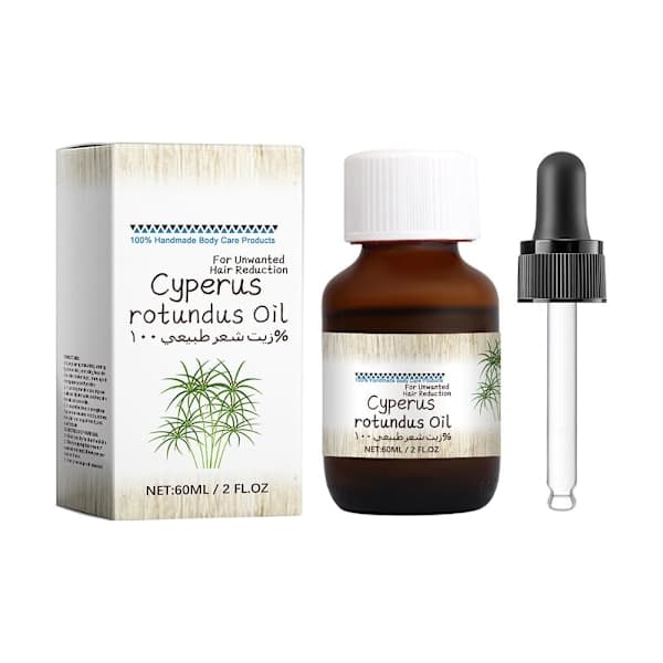 60 ml Cyperus Rotundus olie til hårfjerning, reducerer kropshårvækst A