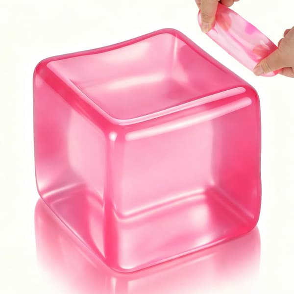 Stress Cube Squishy Legetøj mod Angst Sensorisk Fidget Legetøj til Voksne | Stresslindrende Gave Langsomt Stigende Squishy Terning (Lilla) Purple