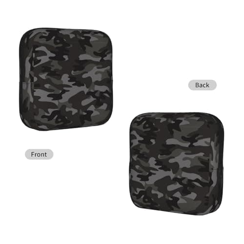 Camo Sort Og Grå Camouflage Militær Menstruationspose Til Kvinder, Bærbar Hygiejnebind Menstruationspose Til Taske, Små Makeuptasker Camo Black And Grey