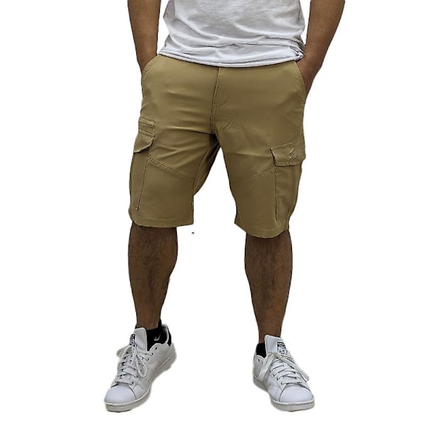 Camel Active Herreshorts Hurtigtørrende Polyester Stretch Cargo Sommer Strandbukser Beige L