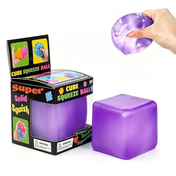 Premium Big Block Cube, Ice Cube Squishies Leksaker, Kub med låda Presentklar (Rosa) Pink
