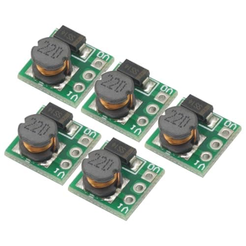 5 STK 0,8V-3,2V til 3,3V DC-DC Step Up Strømforsyningsmodul Spændingsforstærkerkort, DC til DC Boost Converter 1,5V 1,8V 2,5V 3V til 3,3V Boost