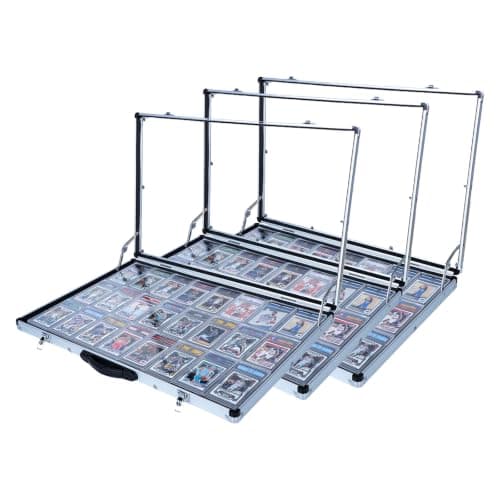 Kortsamling messeudstilling aluminium samlekort opbevaringsboks, sølv Small-Silver-3p