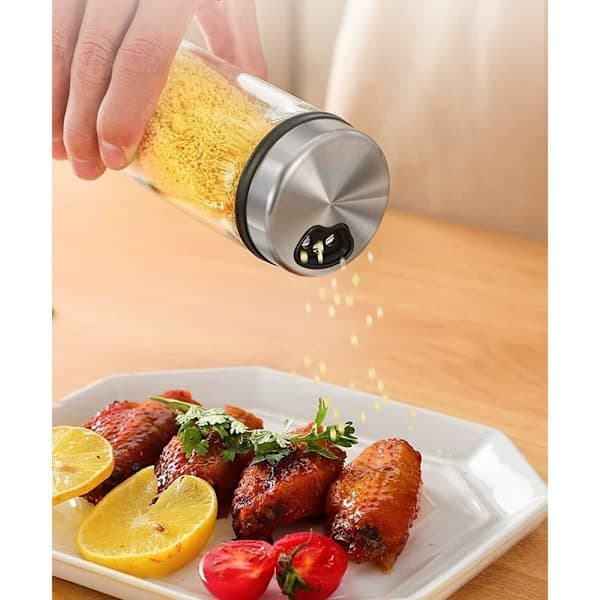 Kryddset Kryddburkar Salt Socker Ströare Saltbehållare Flaska Behållare Glas 200 ml