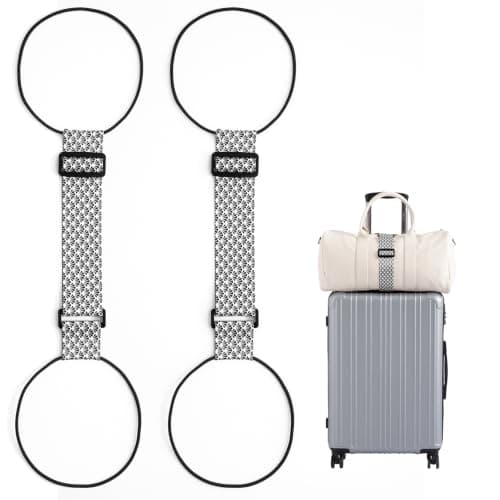 2-pack bagageremmar för resväskor, 25 färger, justerbar elastisk resväskrem med dubbel stabilitetsdesign, handsfree Boho 13