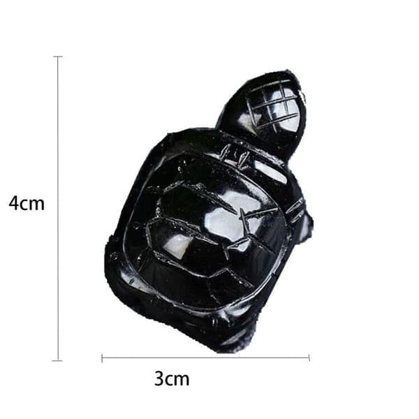 Naturlig obsidian-pynt obsidian-skildpadde drage-skildpadde