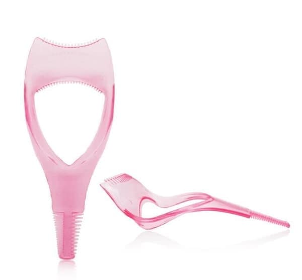 Plastapplikatorbørste 3-i-1 Ny Mascara Guide Multifunksjonell Styling, Rosa pink