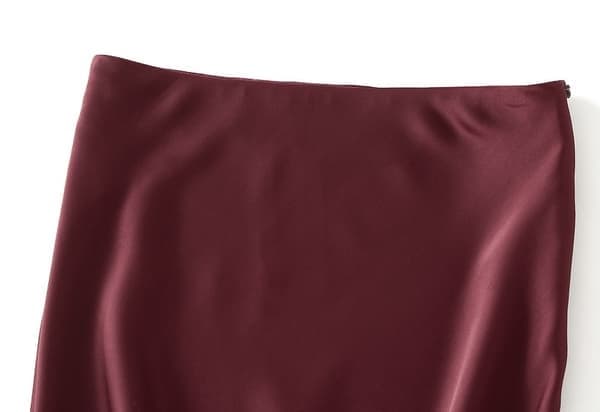 2 stk. damesatinbluse, høj talje, lange nederdele til kvinder, rød, størrelse M red M