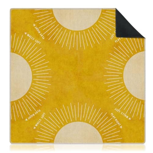 Boho sennepsgul sol Mahjong-matte for bord 31,5\"x 31,5\" Boho Sun