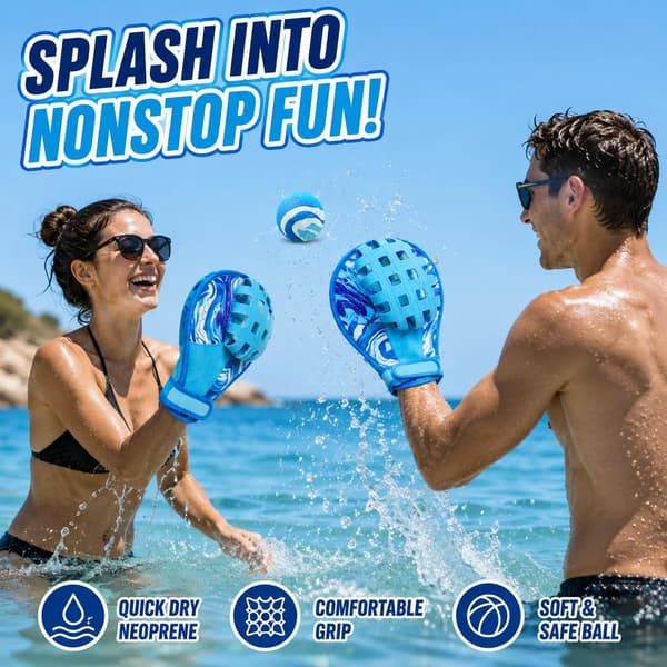 Vattenbasebollhandskset med studsboll för pool- och strandleksaker Sky Blue