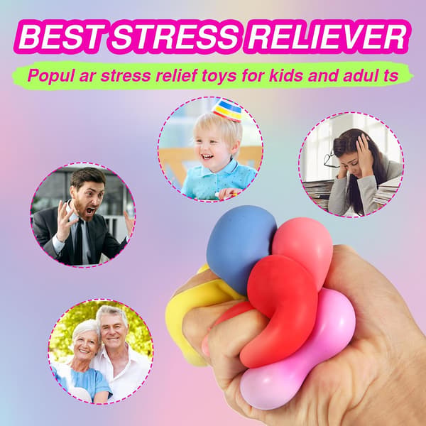 24-pak langsomt voksende stress-terninger, blødt og squishy fidget-legetøj, strækbart legetøj til angstlindring til børnefødselsdage og klasseværelset
