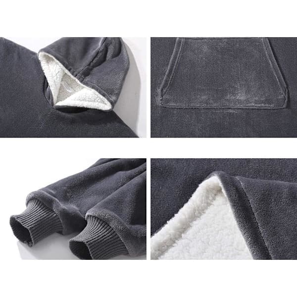 Snuggie Oversized Hoodie Filttröja Oversize Grå 780(PA)