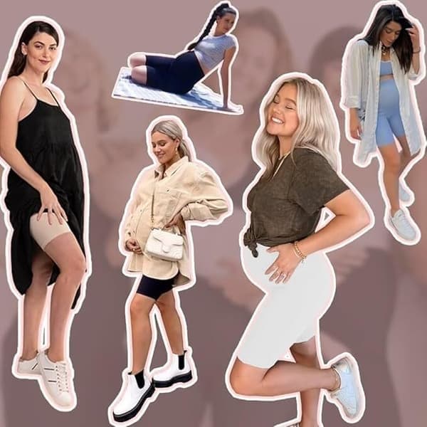 Korta mamma-leggings för kvinnor, vit, storlek M white M